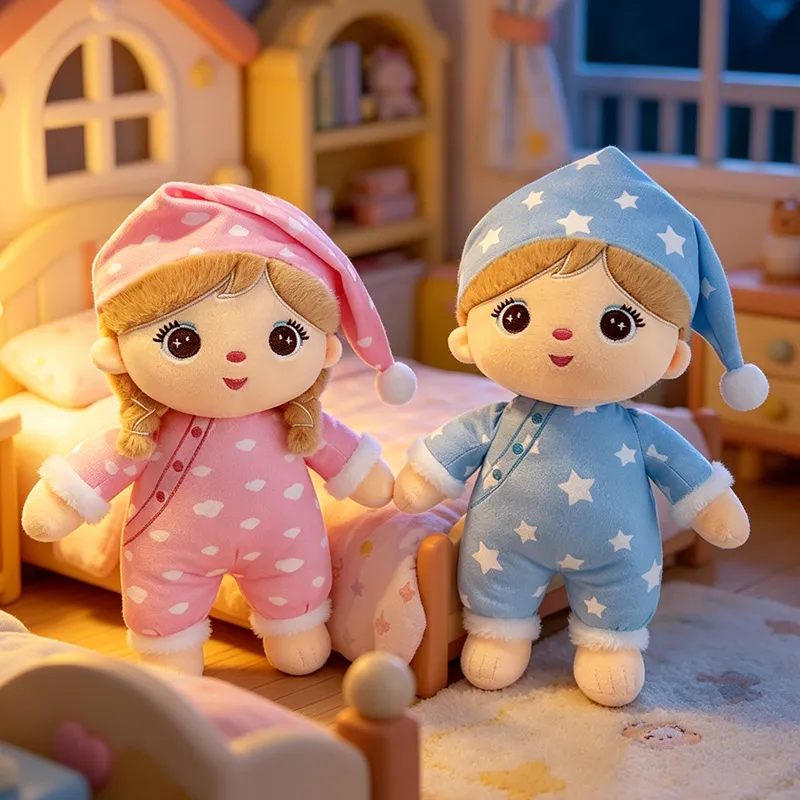 Cute Cartoon Pajama Plush Doll – Soft Stuffed Toy in Sleepwear, Huggable Kids Playmate & Birthday Gift for Boys and Girls